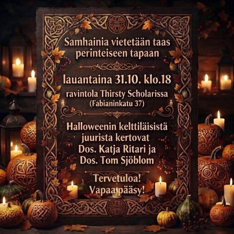 Samhain 31.10. Thirsty Scholarissa
